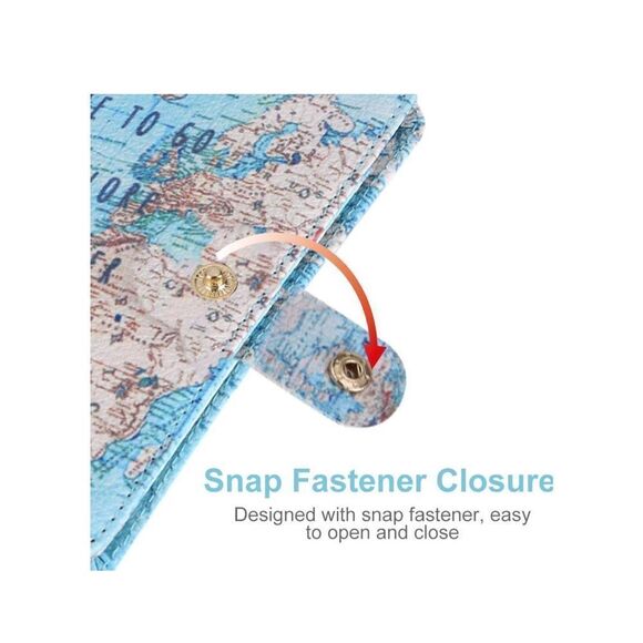 Passport Holder Wallet Protective Premium PU Leather Travel Wallet Passport Cove - Picture 7 of 7